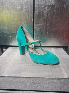 Neue BODEN Riemchen-Pumps Gr 41 Wildleder türkis hellblau High Heels #S089 - Bild 1 von 12