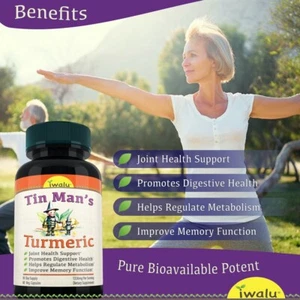 Sciatic Nerve Pain Relief Curcumin Lower Back Muscle Relief Joint Health 60ct - Picture 1 of 12