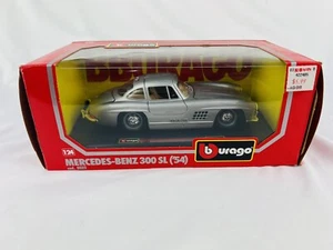 Burago 1954 Silver Mercedes-Benz 300 SL 1/24 Scale with box - Picture 1 of 12