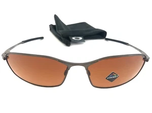 NEW OAKLEY WHISKER SUNGLASSES Pewter Frames Silver Icons Prizm Brown Lenses - Picture 1 of 6