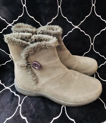 Botín Easy Street para mujer de cuero gris al aire libre talla 7M Foto 1 de 4