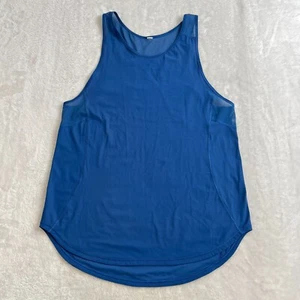 Lululemon Sculpt II Tank Top Size 6 Cerulean Blue Sleeveless Mesh Back Athletic - Picture 1 of 11