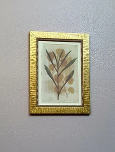 2 - Pier 1 Import Antik Weide Kräuter Kunst Druck in Gold Rahmen 19,25"" H x 14,5"" L - Bild 1 von 11