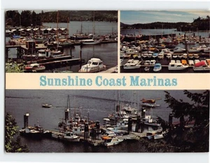 Postal Sunshine Coast Marinas BC Canadá - Imagen 1 de 2