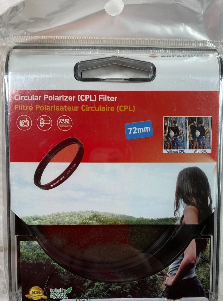 AGFA Circular Polarizing Glass Filter (CPL), 72mm 72 APCPL72 New in Package - Image 1 of 3