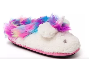 Dearfoams Unicorn Girls' Slippers Size 4/5 NWT Sealed - Picture 1 of 3