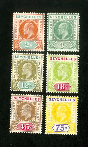 Seychelles Stamps MLH VF Lot Of 6 Early Cover