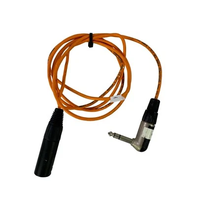 Cable de conexión de micrófono balanceado Whirlwind 6 pies ángulo recto 1/4" TRS a XLR #b Foto 1 de 2