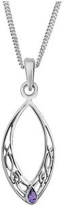 Caitlin Celtic Amethyst Pendant Sterling Silver - Picture 1 of 1