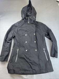 Helly Hansen Womens Welsey Double Breasted Trench Raincoat Medium Black 62383 - Picture 1 of 9