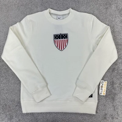 Sudadera Team USA Mujer XS Blanca Olimpiadas Nike Cuello Redondo Pullover 1924 2024 Foto 1 de 4