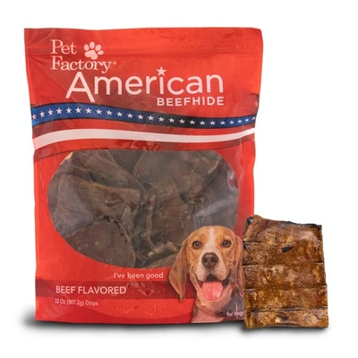 American Beefhide Chips Dog Chew Treats - Beef Flavor, 32 oz - Image 1 of 4