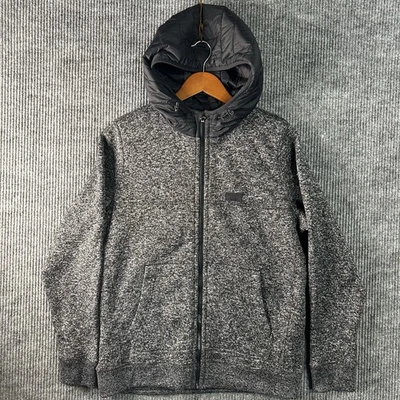 Chaqueta acolchada con capucha Abercrombie and Fitch para hombre gris medio negra nueva sin etiquetas Foto 1 de 4