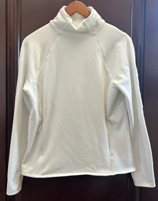 Sudadera Athleta Altitude Polartec Cuello Embudo Bolsillo Blanca Mujer’s Talla Pequeña Foto 1 de 4