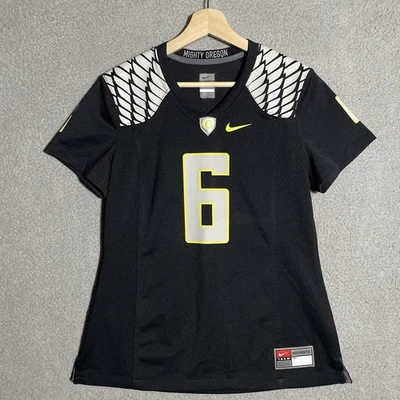 Oregon Ducks #6 Black Football Jersey Youth Medium Nike NCAA - Image 1 of 4