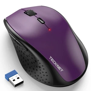 TECKNET Classic 2.4G Portable Optical Wireless Mouse with USB Nano Receiver for - Picture 1 of 6