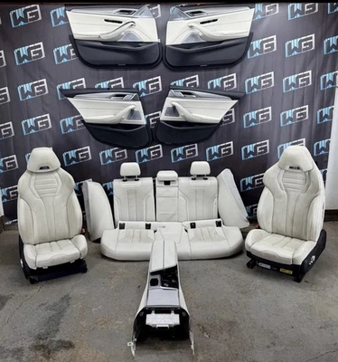 OEM 2018-2023 BMW F90 M5 FRONT REAR LEATHER SEATS REAR ENTERTAINMENT TV SCREEN - Изображение 1 из 4