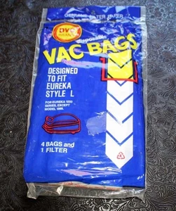 Eureka ~ Style L Vacuum Bags ~ Pack of 4 bags + 1 filter ~ VINTAGE ~ 1000 Series - Picture 1 of 2