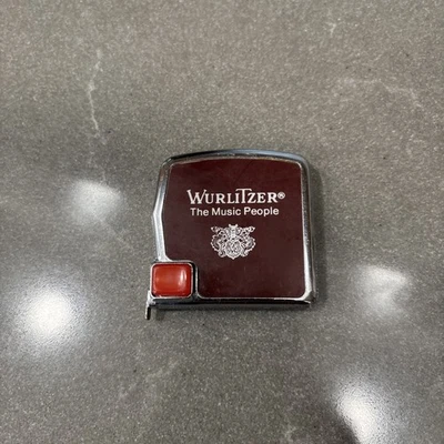 Vintage Wurlitzer Advertising Pocket Tape Measure 7' 8" Length,  Music Organs - Image 1 of 4