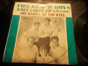 THE BEACH BOYS "SHE KNOWS ME TOO WELL" 45 RPM RECORD WITH SLEEVE FROM CAPITOL - Picture 1 of 3