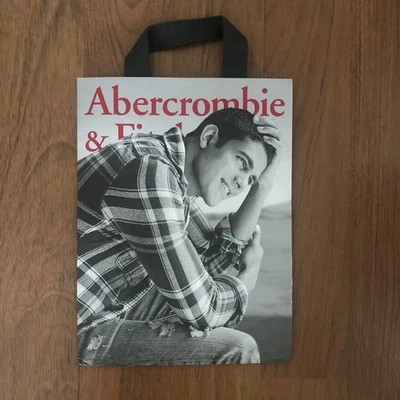 Abercrombie Fitch Handsome Guy Model Gift Shopping Bag 11.75 x 9 Fabric Handles - Image 1 of 4