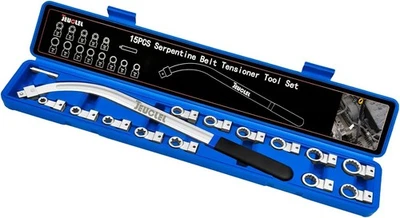 Kit de herramientas de extracción de polea tensor de correa loca auxiliar universal de 15 piezas... Foto 1 de 4