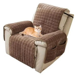 Plüsch Liege Schonbezug 23 Zoll Waschbar Stuhlhussen Künstlich 23 Zoll Kaffee - Bild 1 von 4