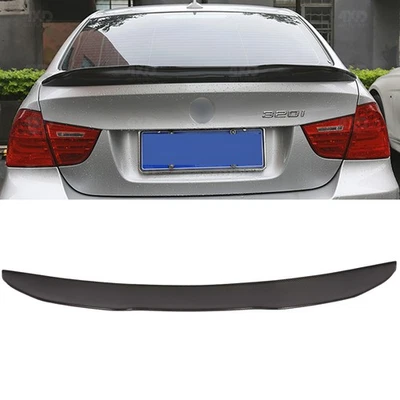 Carbon Fiber Rear Spoiler Lip Fits 2007-2013 BMW 325i 328i M3 Coupe Glossy Black Foto 1 de 4