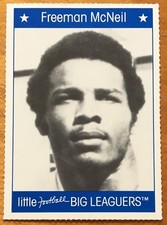 FREEMAN McNEIL, RARE 1990 "LITTLE FOOTBALL BIG LEAGUERS" CARD, FOOTBALL LEGEND !