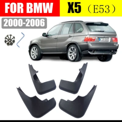 Mud Flaps Splash Guards Fender For BMW X5 E53 2000-2006 4Pcs Side Mud Guards - Image 1 of 4