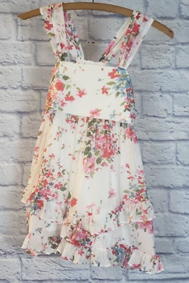 Isobella & Chloe Girls Sleeveless Tunic with Ruffles Floral Print Size 14 - Изображение 1 из 4