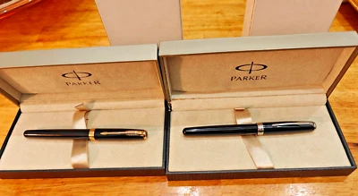 Fuente y bola enrollable Parker Sonnet. Ambos nuevos stock antiguo, hechos en Francia Foto 1 de 4