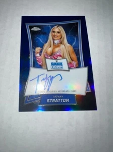 2025 Topps Chrome WWE TIFFANY STRATTON Blue Refractor AUTO Autograph /150 62/150 - Bild 1 von 2
