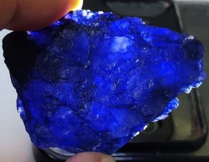 Uncut Large Natural Blue Sapphire 118 Ct Raw Rough Loose Gemstone Gift for Women - Picture 1 of 7