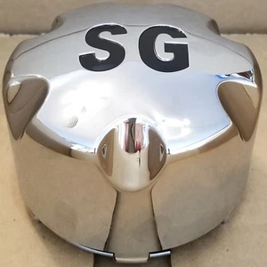 Super Grip CENTER CAP Chrome Embossed Emblem 132.5 mm Cap Bore 4/156 4/137 BC - Picture 1 of 2