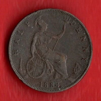 Great Britain 1884 1/2 PENNY (Bronze) - Image 1 of 2