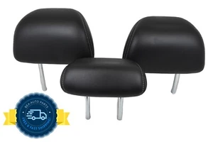 2017 2018 Nissan Maxima Rear Seat Black Leather Headrest Set of 3 OEM - Picture 1 of 8