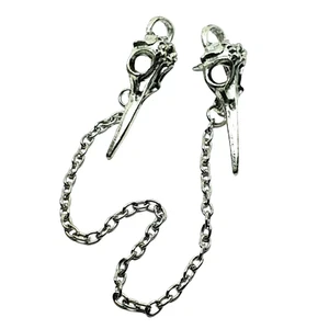 Raven Crow Lapel Chain Collar Brooch Bird Skull Tips Pins New Bohemia Jewellery - Picture 1 of 10