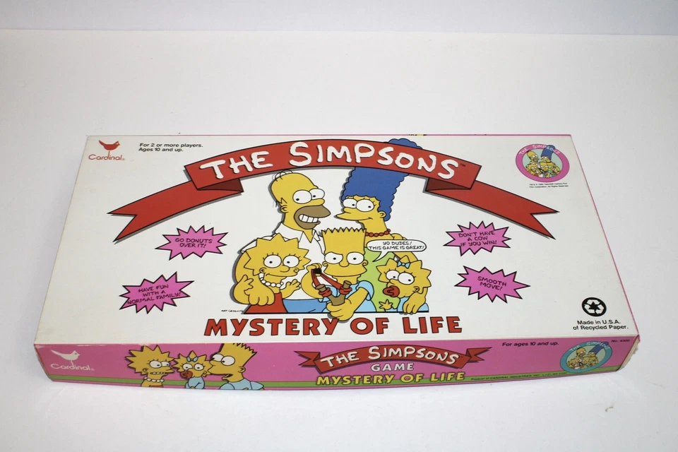 The Simpsons Mystery of Life Board Game 1990 Cardinal 4300