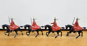 Lot of 4 Vintage Britains Lifeguard Soldiers on Horseback-4 - Picture 1 of 4