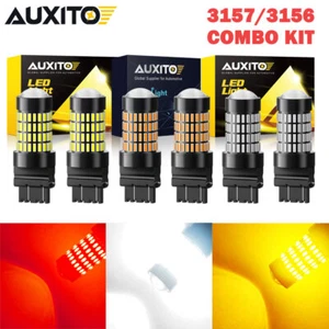 6x AUXITO 3157 LED Bombillas Exterior Freno Cola Señal de Giro Inverso Kit Combo - Imagen 1 de 12