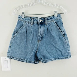 Pantalones Cortos Jean Princess Polly Cintura Alta Azul Denim Mujer’s 2 - Imagen 1 de 8