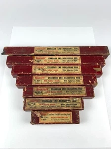 Vintage Starrett Standard End Measuring Rod Set No. 234 Spherical Ends 3-9" Lot - Picture 1 of 20