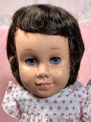VINTAGE 1960's Mattel Chatty Cathy Doll BRUNETTE HEAD ONLY - OLD STORE STOCK - Image 1 of 4