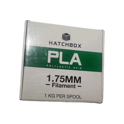 HATCHBOX PLA 1.75 mm 3D Printer Filament in Black Trueblack 1kg Spool - Image 1 of 3