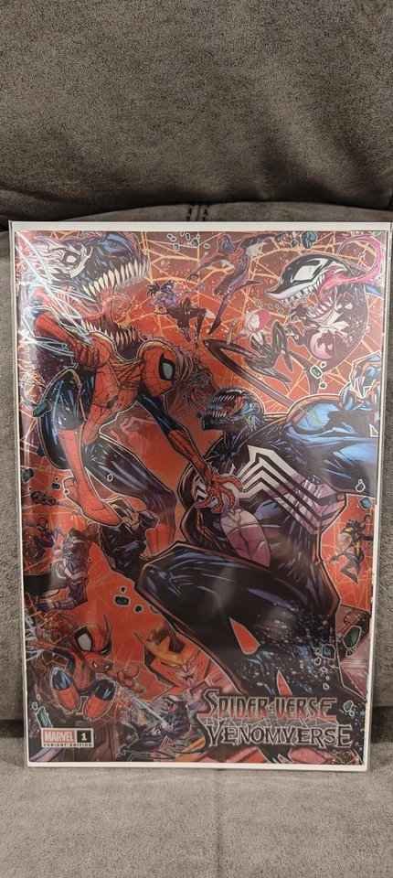 Spider-verse vs Venomverse #1 Jonboy Meyers Flood Foil Whatnot Year en Marvel 25 Foto 1 de 1