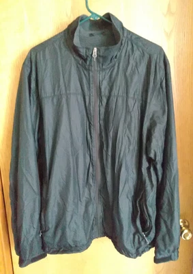 Eddie Bauer Windbreaker Jacket Mens Large Black Softshell Gray Fleece Lined NICE - Image 1 of 4