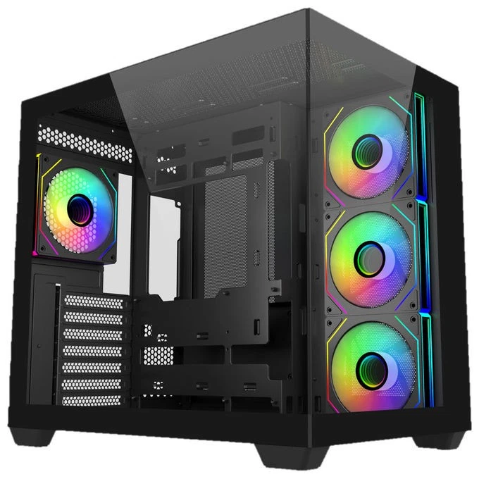 Cooler Master, Case Mid-Tower ATX Elite 681, Nero, Pannello Legno Naturale, 4 Ve - Immagine 1 di 1