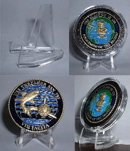 1, 5 or 10 pk Air-tite Acrylic Military Challenge Coin Holder Display Easel - Picture 1 of 1