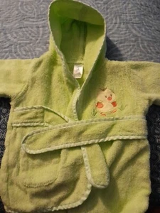 Spasilk Size 0-9 Months Lime Green Bathrobe Chick On Robe Very Nice Preowned... - Picture 1 of 7
